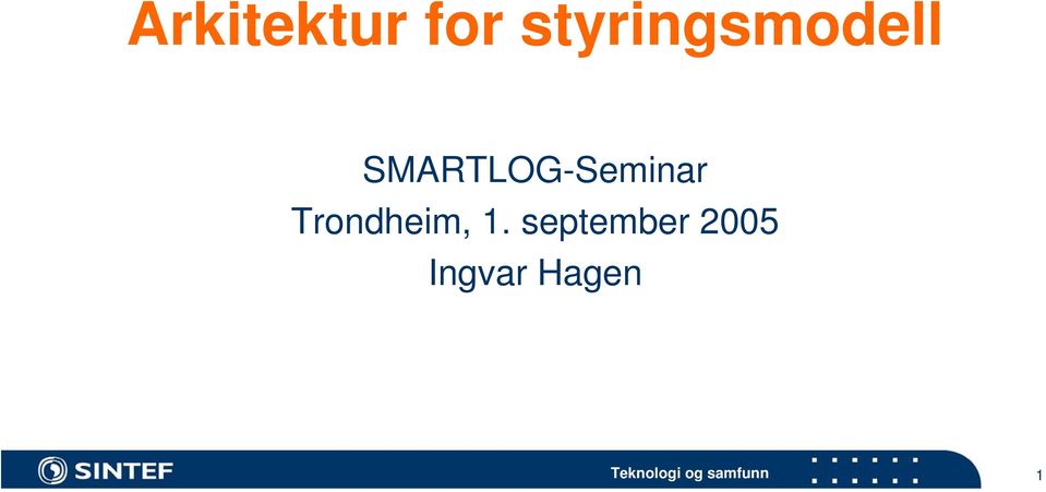 SMARTLOG-Seminar