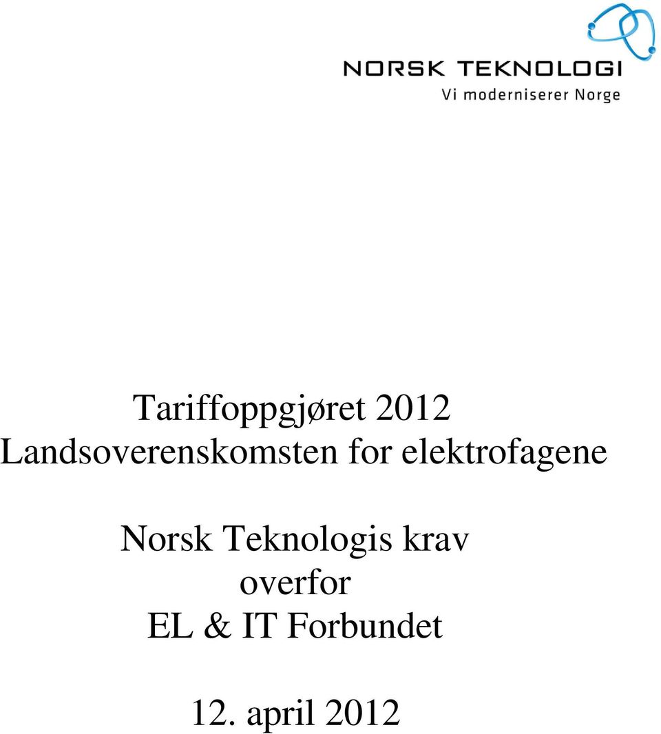 elektrofagene Norsk Teknologis