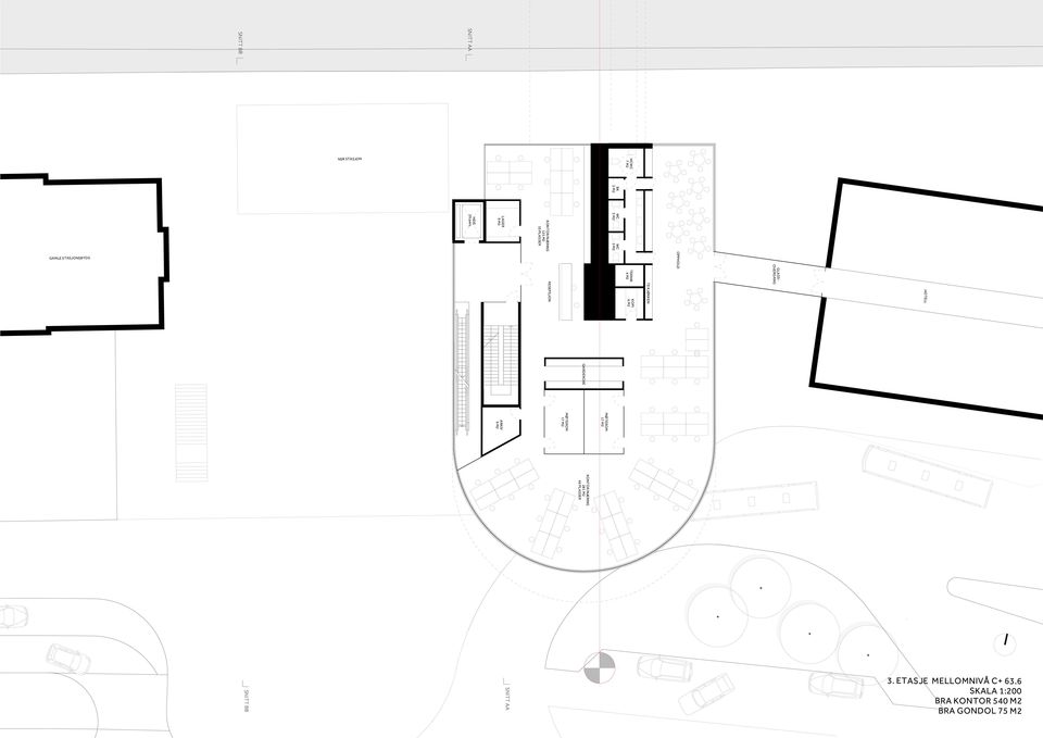 GAMLE STASJONSBYGG OPPHOLD TEKNIK 4 M2 TE KJØKKEN KOPI 6 M2 RESEPSJON GARDEROBE MØTEROM