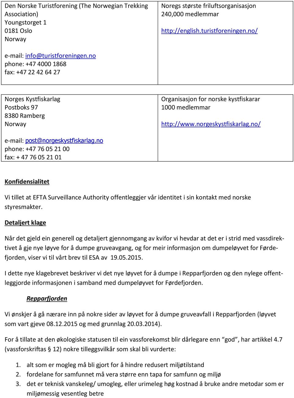 norgeskystfiskarlag.no/ e-mail: post@norgeskystfiskarlag.