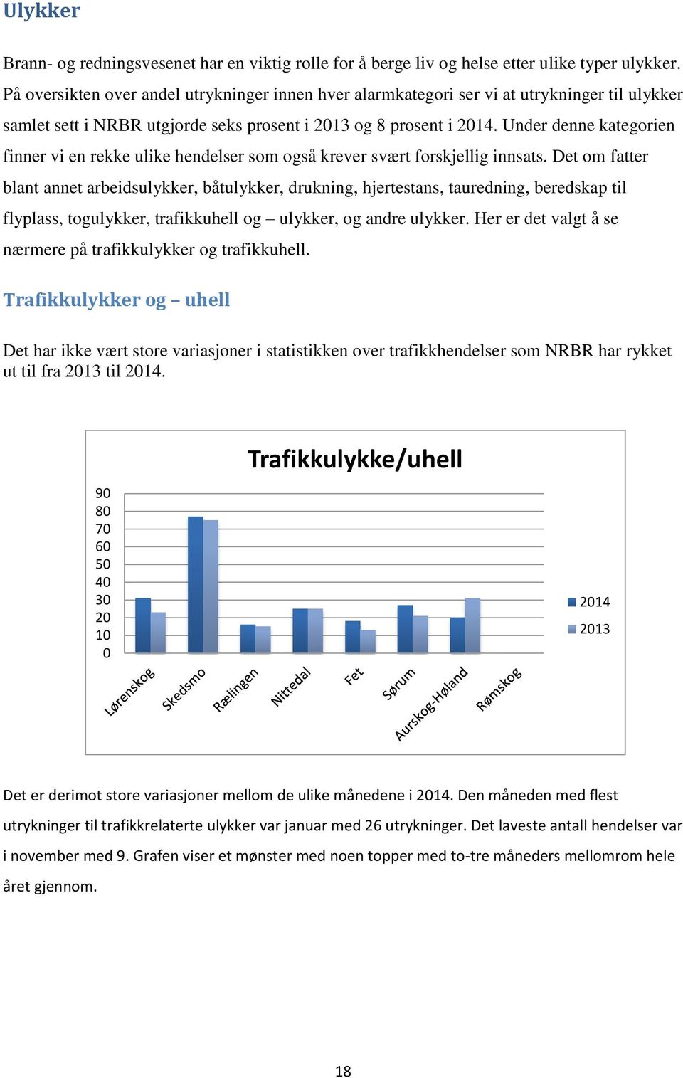 Under denne kategorien finner vi en rekke ulike hendelser som også krever svært forskjellig innsats.