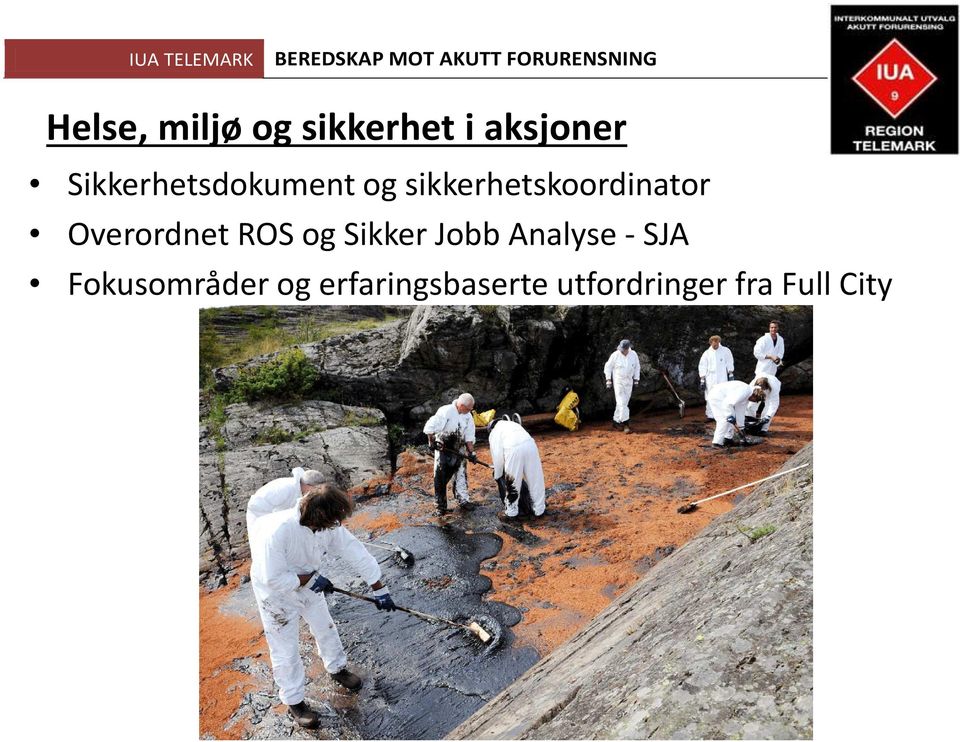 Overordnet ROS og Sikker Jobb Analyse - SJA