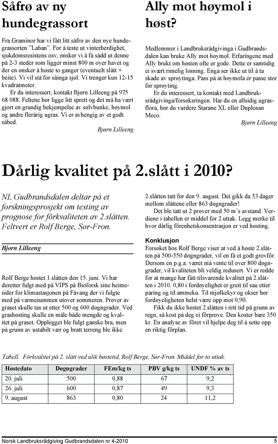 Vi vil stå for såinga sjøl. Vi trenger kun 12-15 kvadratmeter. Er du interessert, kontakt på 975 68 088.