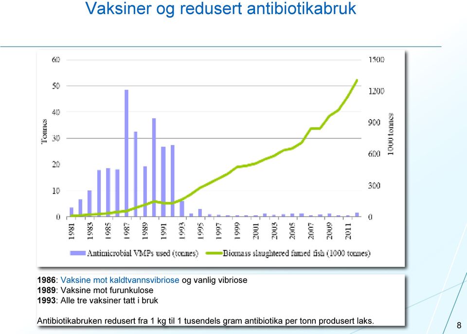 furunkulose 1993: Alle tre vaksiner tatt i bruk