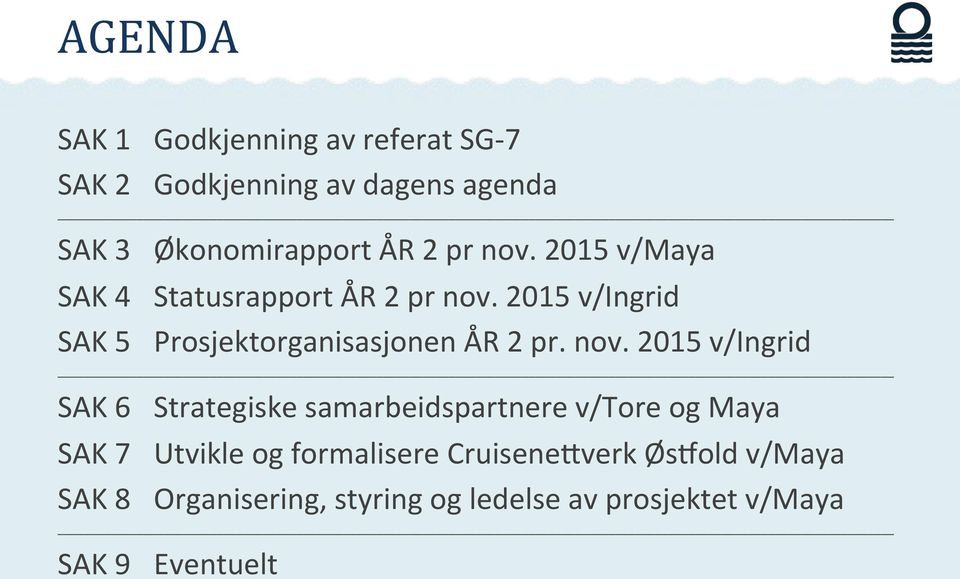2015v/Maya SAK4 StatusrapportÅR2prnov.