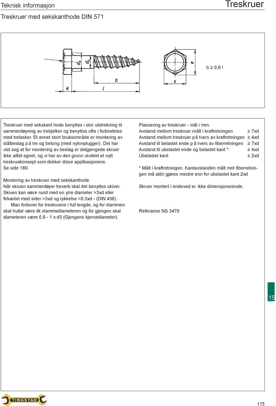 Det har vist seg at for montering av beslag er delgjengede skruer ikke alltid egnet, og vi har av den grunn utviklet et nytt treskruekonsept som dekker disse applikasjonene. Se side 180.