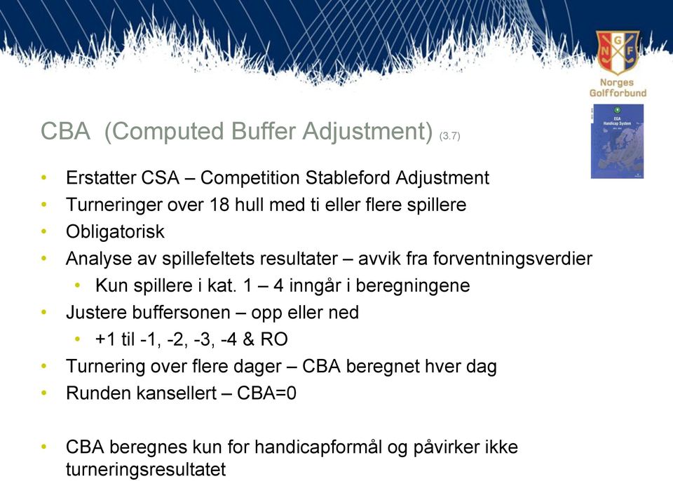 Analyse av spillefeltets resultater avvik fra forventningsverdier Kun spillere i kat.