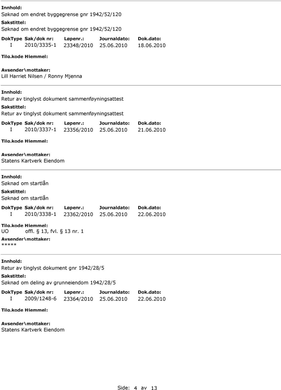 sammenføyningsattest 2010/3337-1 23356/2010 21.06.