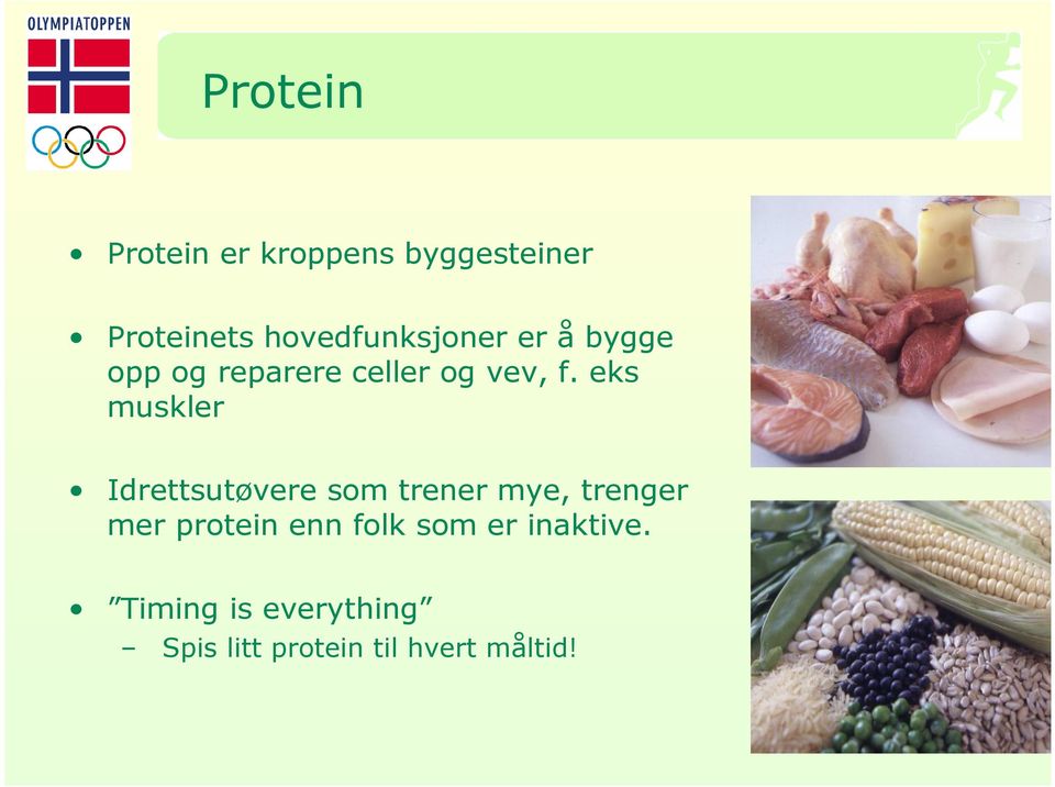 eks muskler Idrettsutøvere som trener mye, trenger mer protein