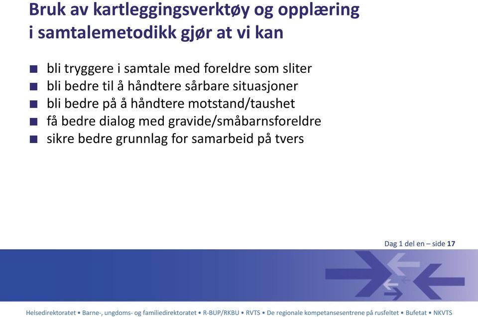 situasjoner bli bedre på å håndtere motstand/taushet få bedre dialog med