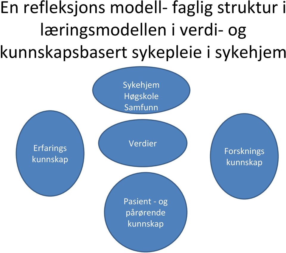 sykepleie i sykehjem Sykehjem Høgskole Samfunn