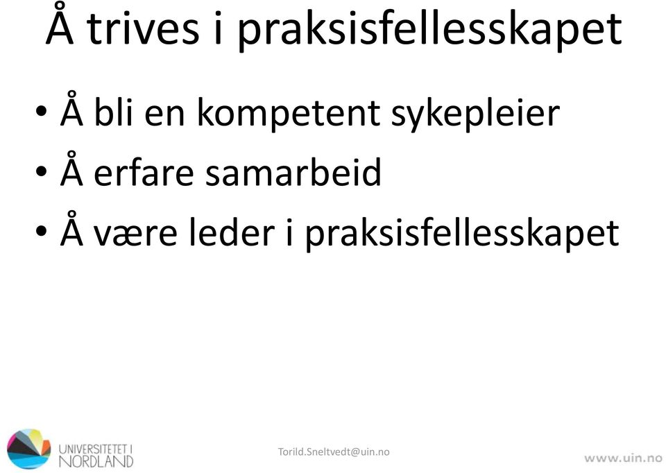 kompetent sykepleier Å