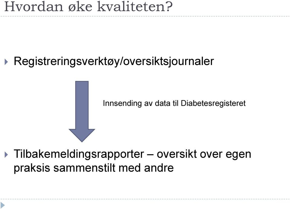 Innsending av data til Diabetesregisteret