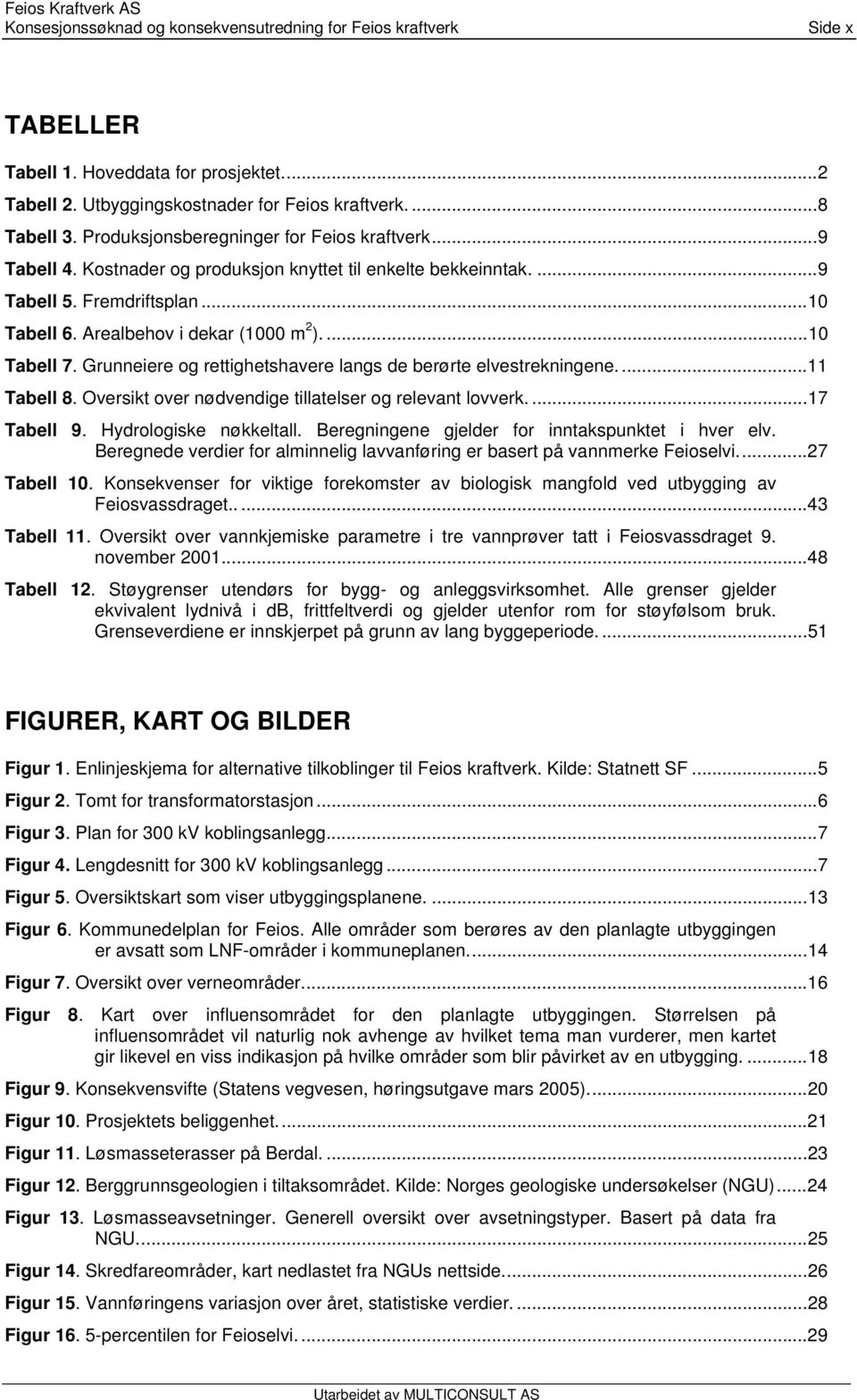 ...10 Tabell 7. Grunneiere og rettighetshavere langs de berørte elvestrekningene....11 Tabell 8. Oversikt over nødvendige tillatelser og relevant lovverk....17 Tabell 9. Hydrologiske nøkkeltall.