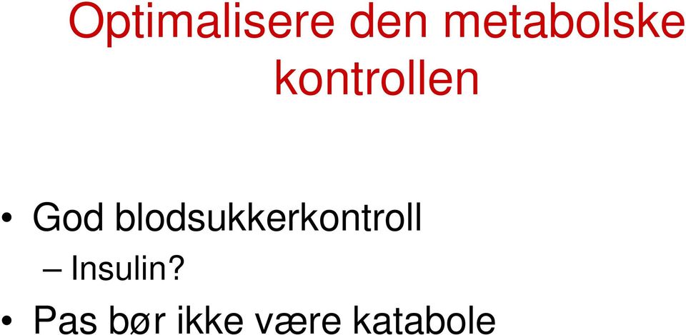 God blodsukkerkontroll