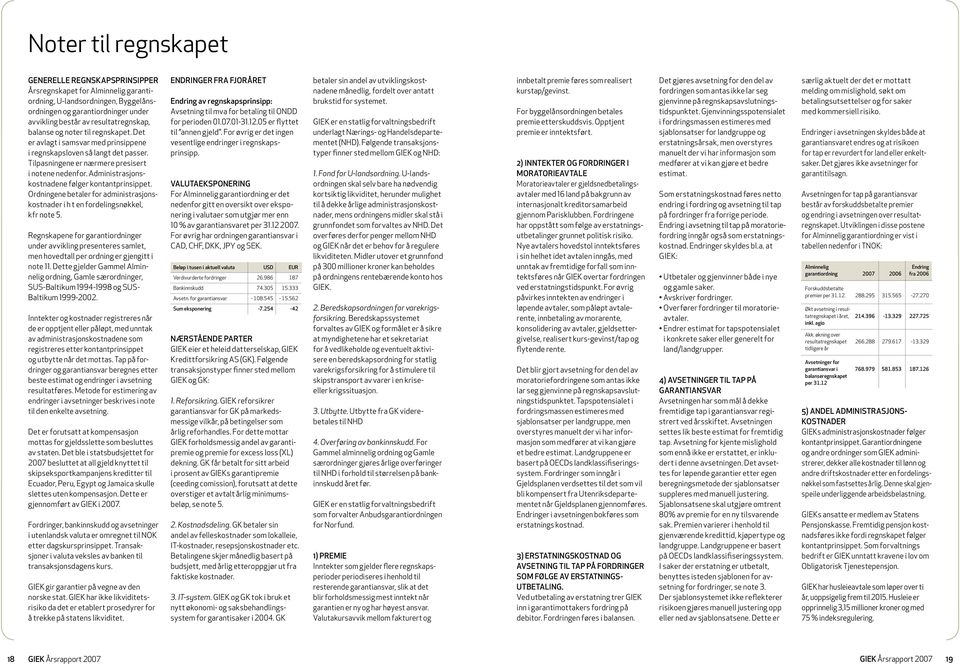 Administrasjonskostnadene følger kontantprinsippet. Ordningene betaler for administrasjonskostnader i h t en fordelingsnøkkel, kfr note 5.