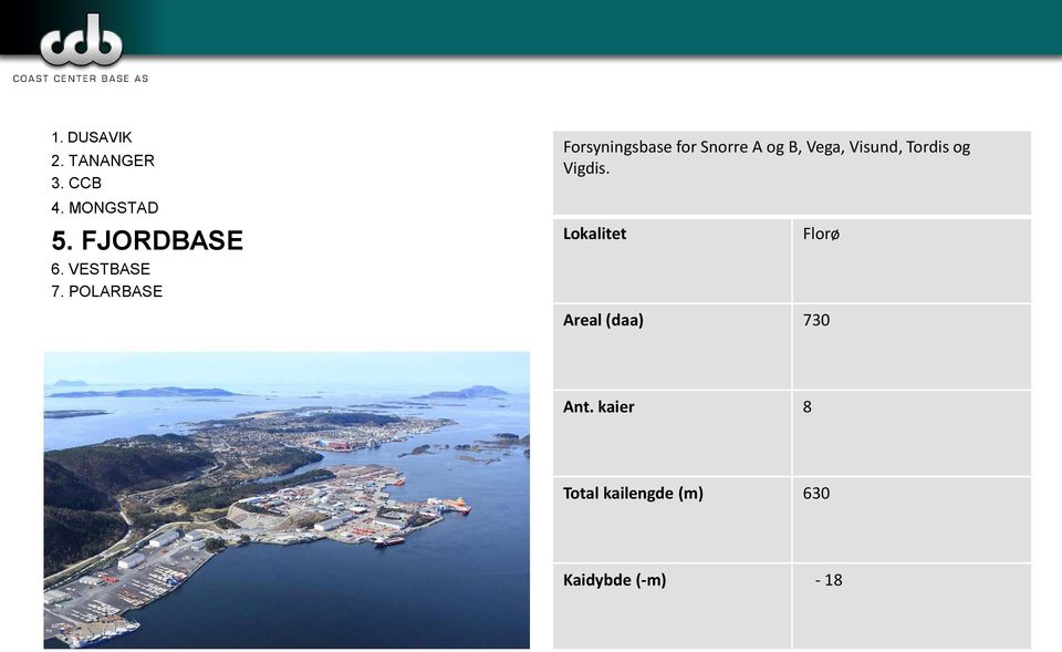 POLARBASE Forsyningsbase for Snorre A og B, Vega, Visund,