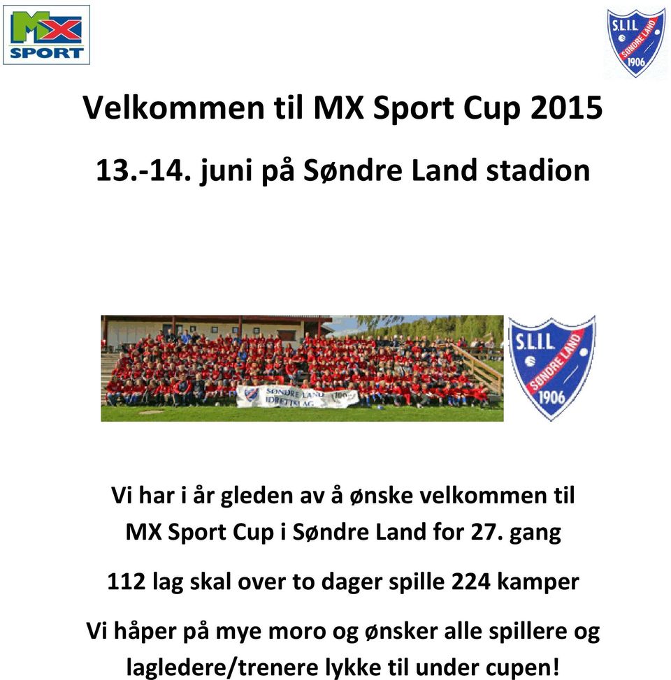 MX Sport Cup i Søndre Land for 27.