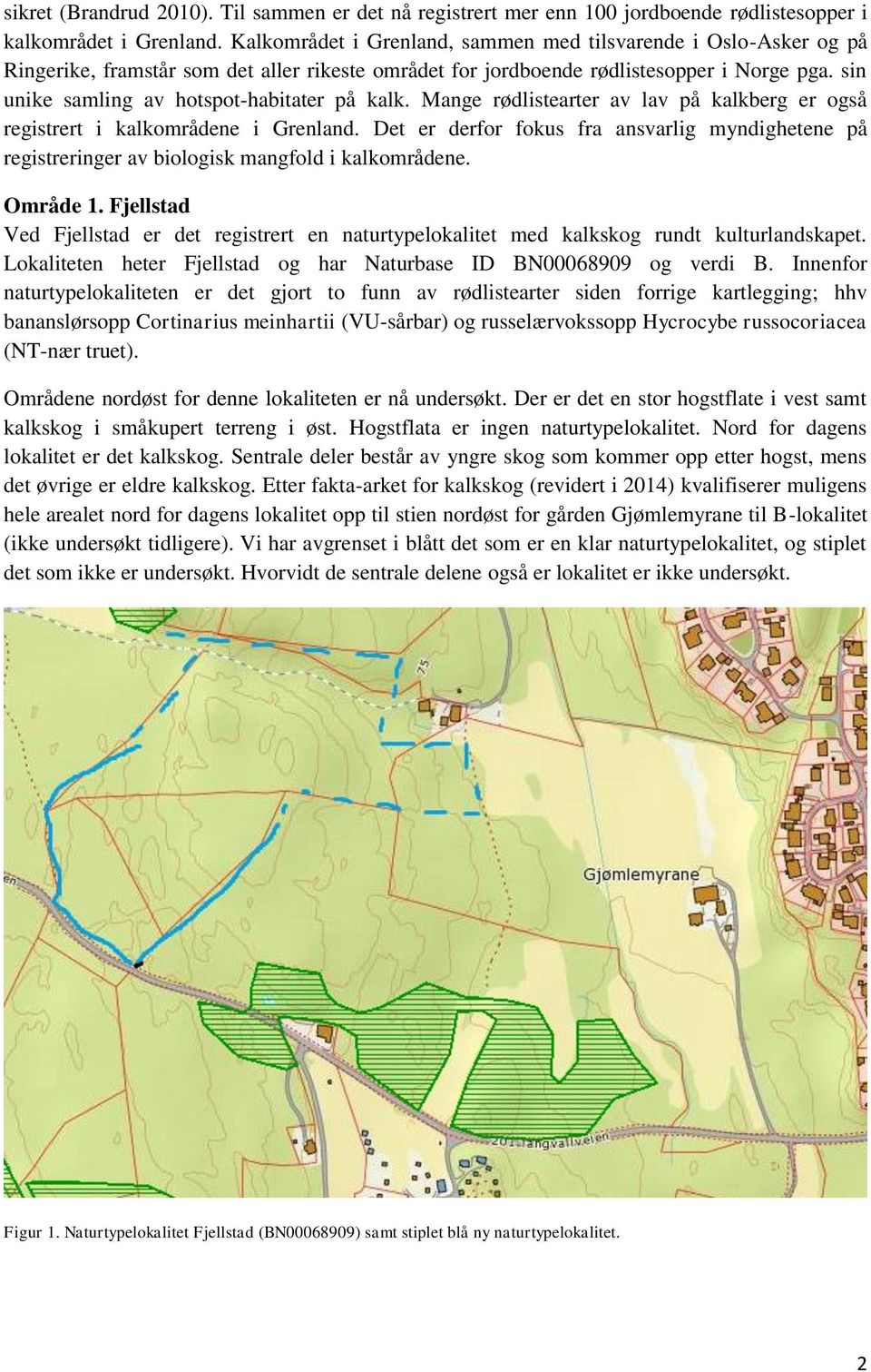 sin unike samling av hotspot-habitater på kalk. Mange rødlistearter av lav på kalkberg er også registrert i kalkområdene i Grenland.