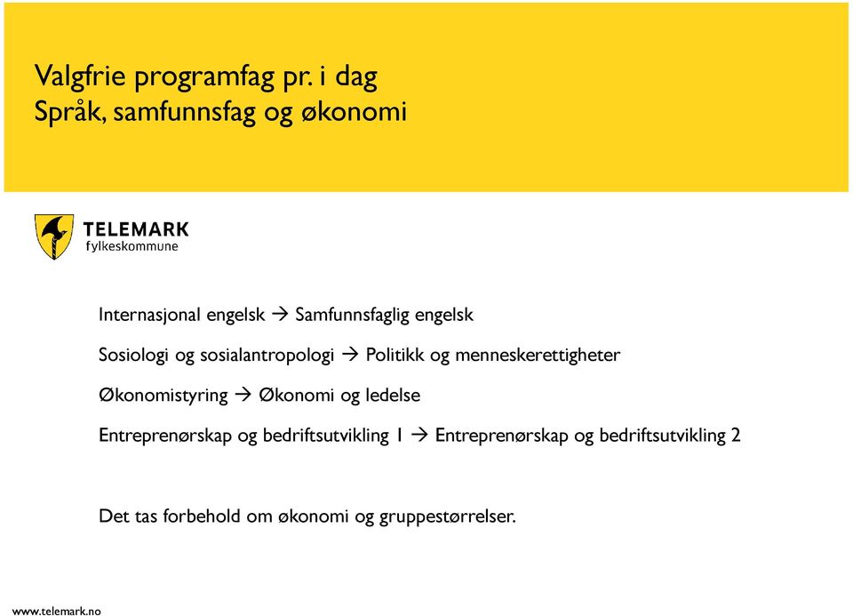 Sosiologi og sosialantropologi Politikk og menneskerettigheter Økonomistyring