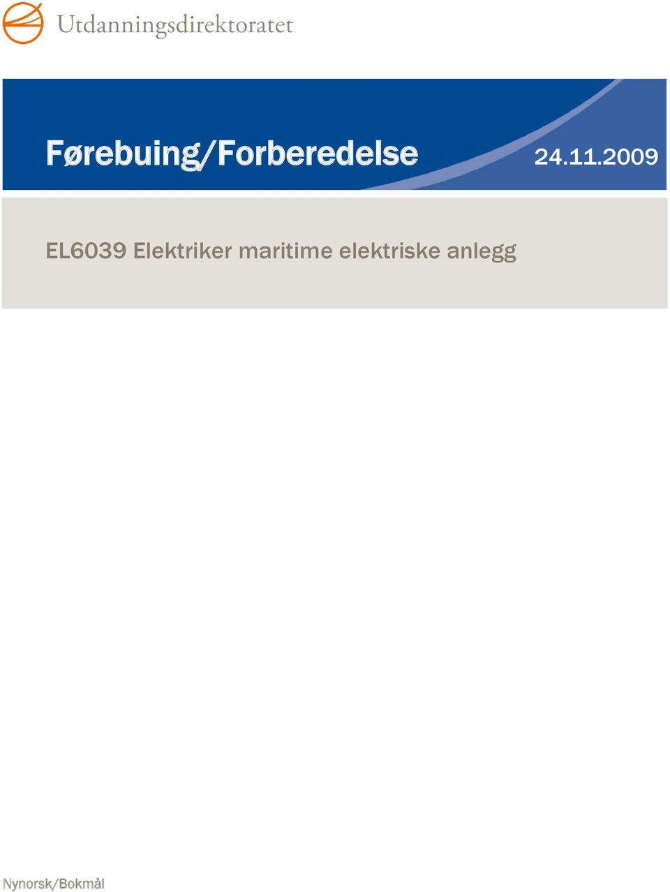 2009 EL6039 Elektriker
