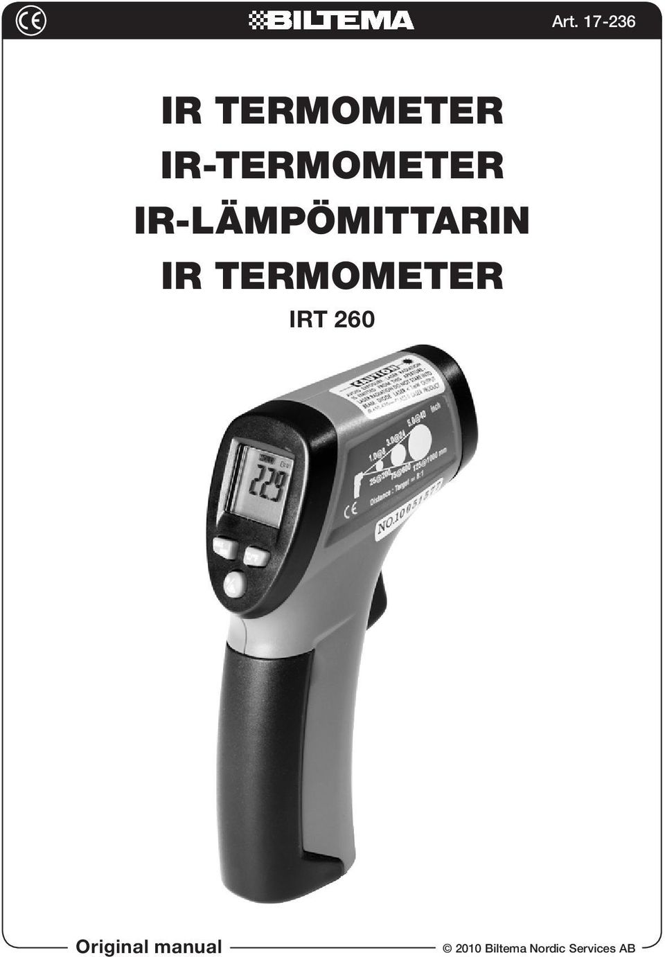 Art IRT 260. Original manual Biltema Nordic Services AB - PDF Free Download