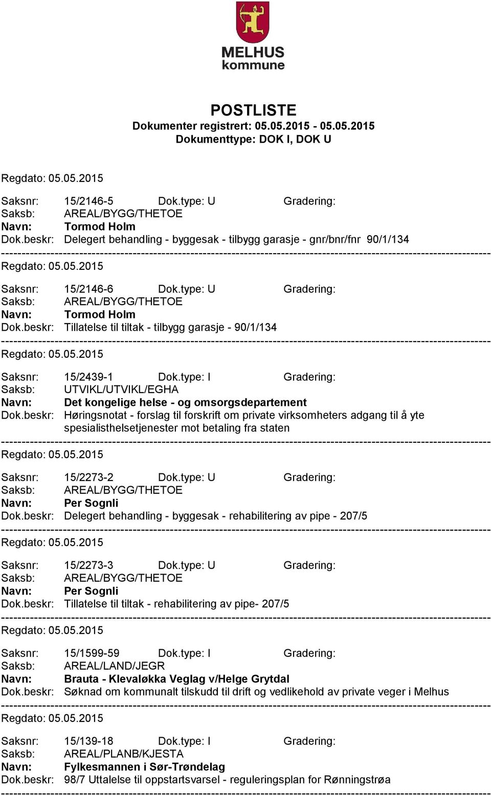 beskr: Høringsnotat - forslag til forskrift om private virksomheters adgang til å yte spesialisthelsetjenester mot betaling fra staten Saksnr: 15/2273-2 Dok.type: U Gradering: Per Sognli Dok.