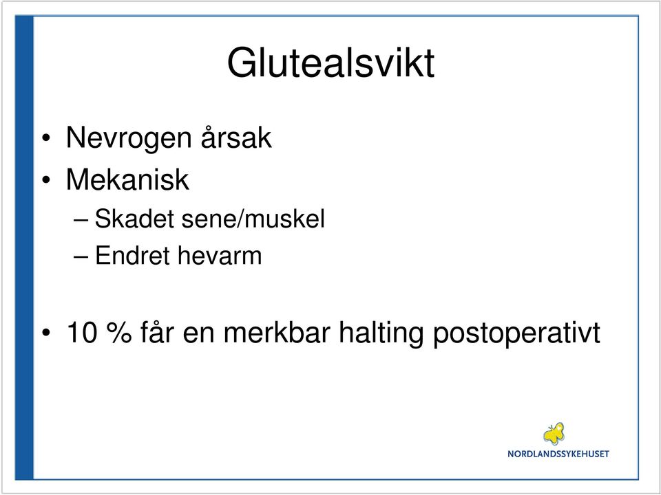 Endret hevarm 10 % får en