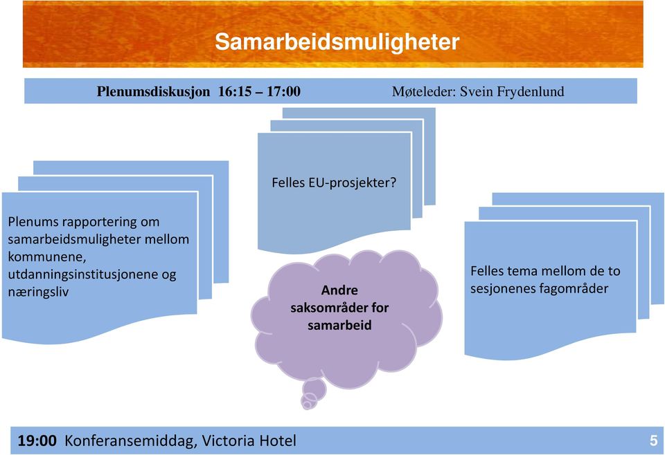 Plenums rapportering om samarbeidsmuligheter mellom kommunene,