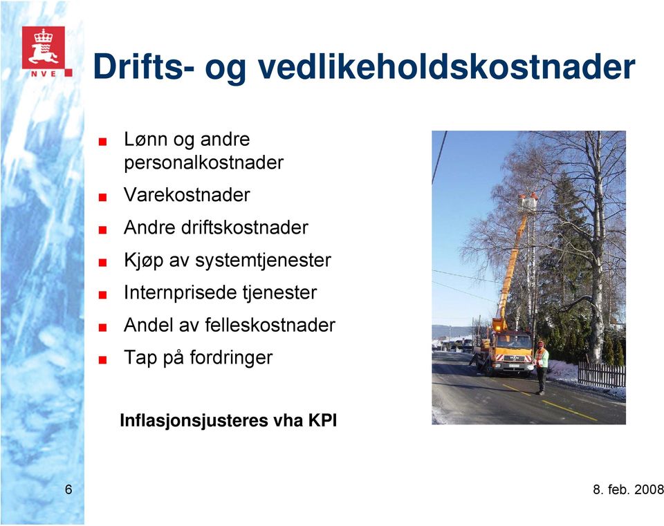 Kjøp av systemtjenester Internprisede tjenester Andel