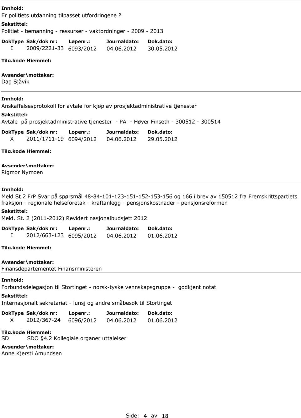 prosjektadministrative tjenester - PA - Høyer Finseth - 30051