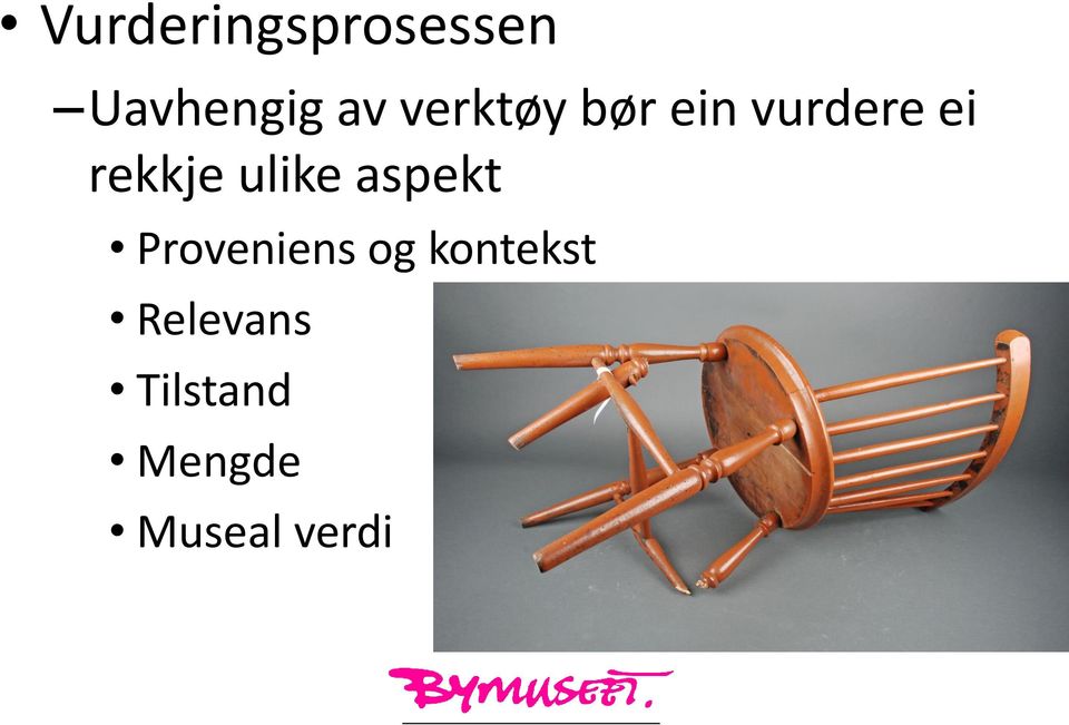 ulike aspekt Proveniens og