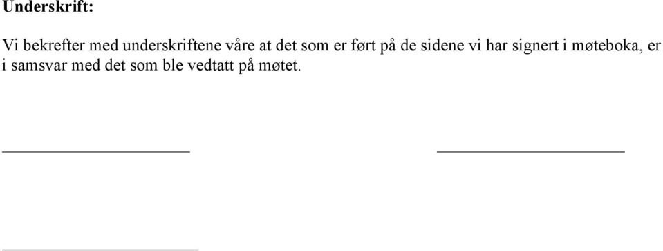 på de sidene vi har signert i