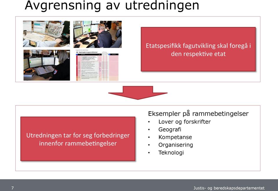 forbedringer innenfor rammebeqngelser Eksempler på