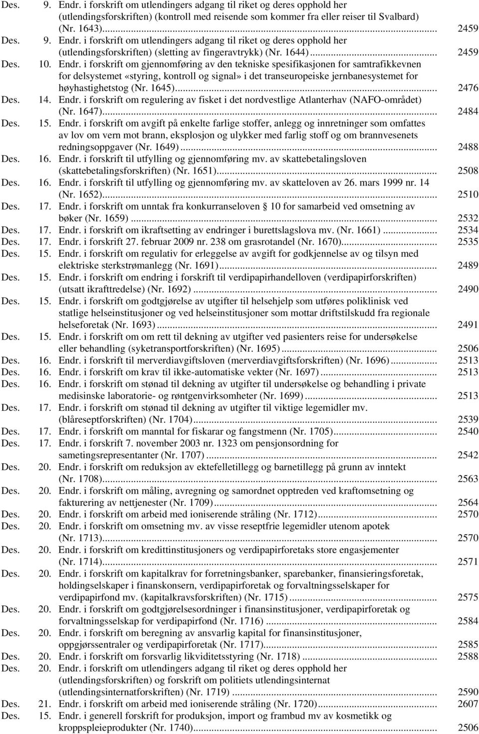 i forskrift om gjennomføring av den tekniske spesifikasjonen for samtrafikkevnen for delsystemet «styring, kontroll og signal» i det transeuropeiske jernbanesystemet for høyhastighetstog (Nr. 1645).