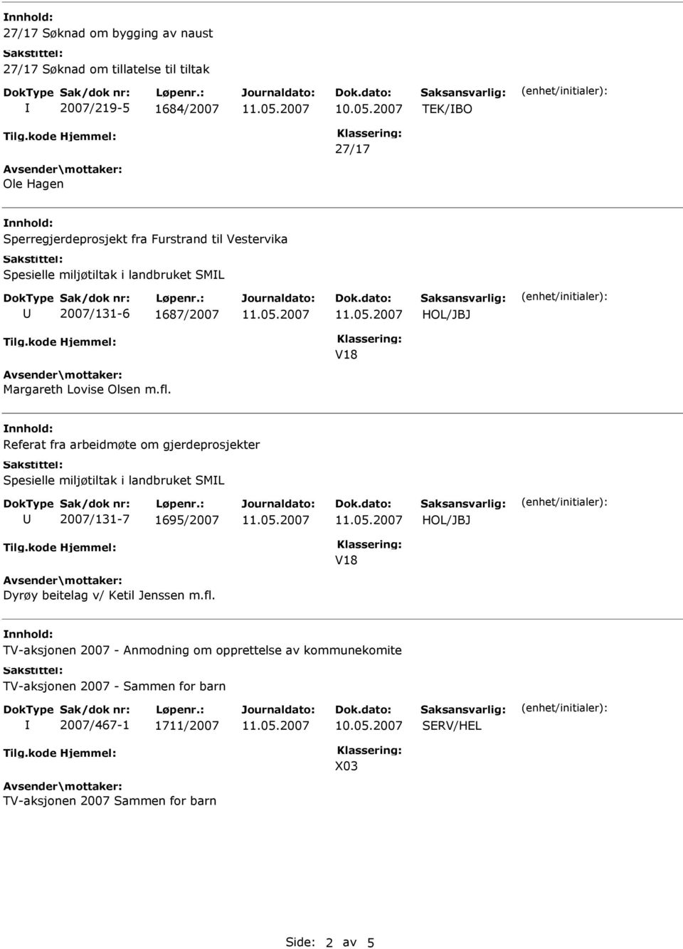 Referat fra arbeidmøte om gjerdeprosjekter Spesielle miljøtiltak i landbruket SML 2007/131-7 1695/2007 Dyrøy beitelag v/ Ketil Jenssen m.fl.