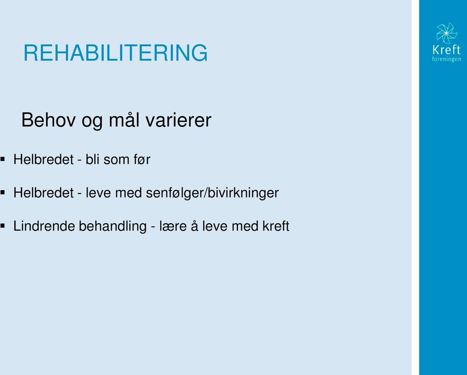 leve med senfølger/bivirkninger