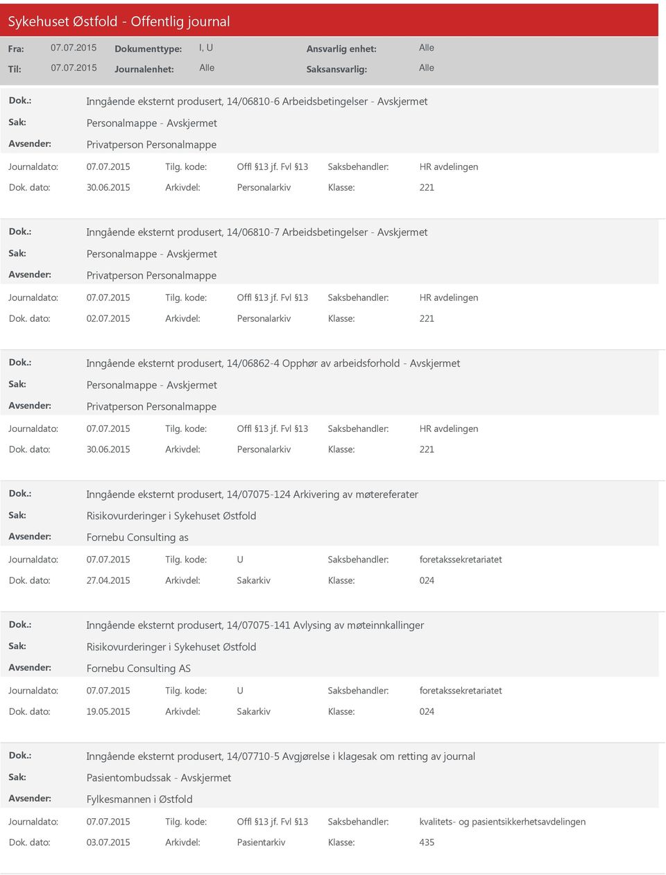 62-4 Opphør av arbeidsforhold - Personalmappe - Dok. dato: 30.06.