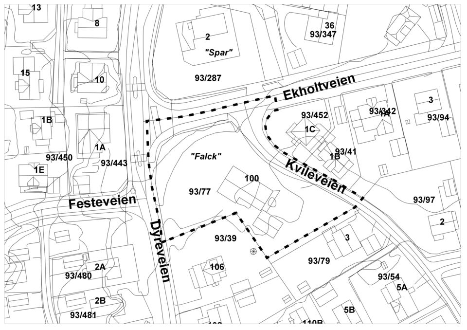 100 Kvileveien 93/41 1B Festeveien 93/77 93/97 2 93/39 3