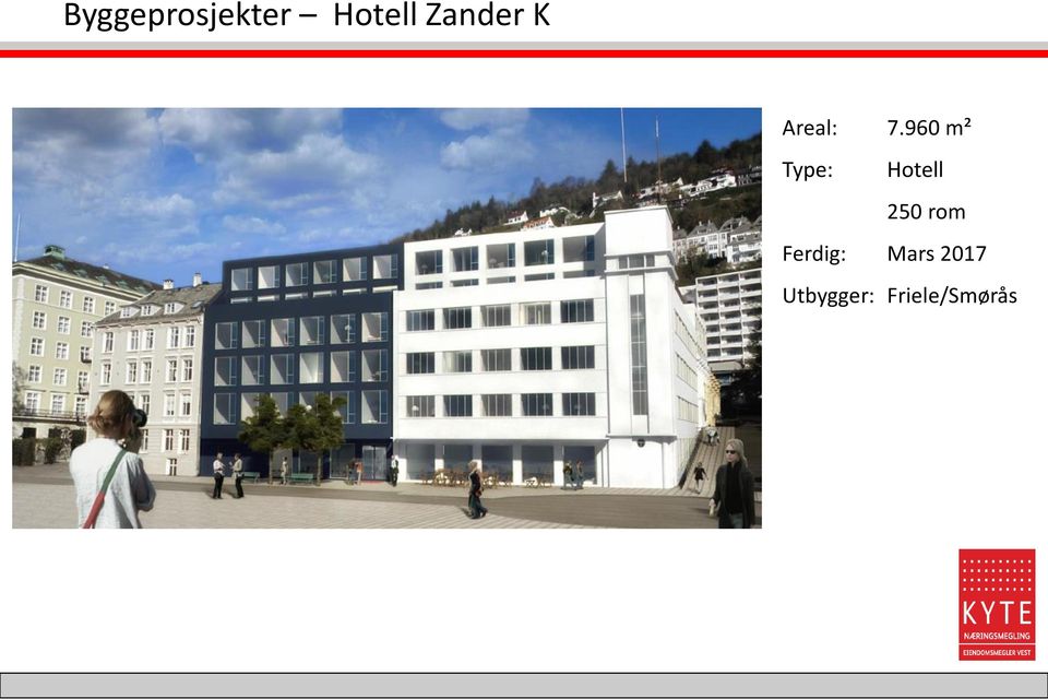 960 m² Type: Hotell 250 rom