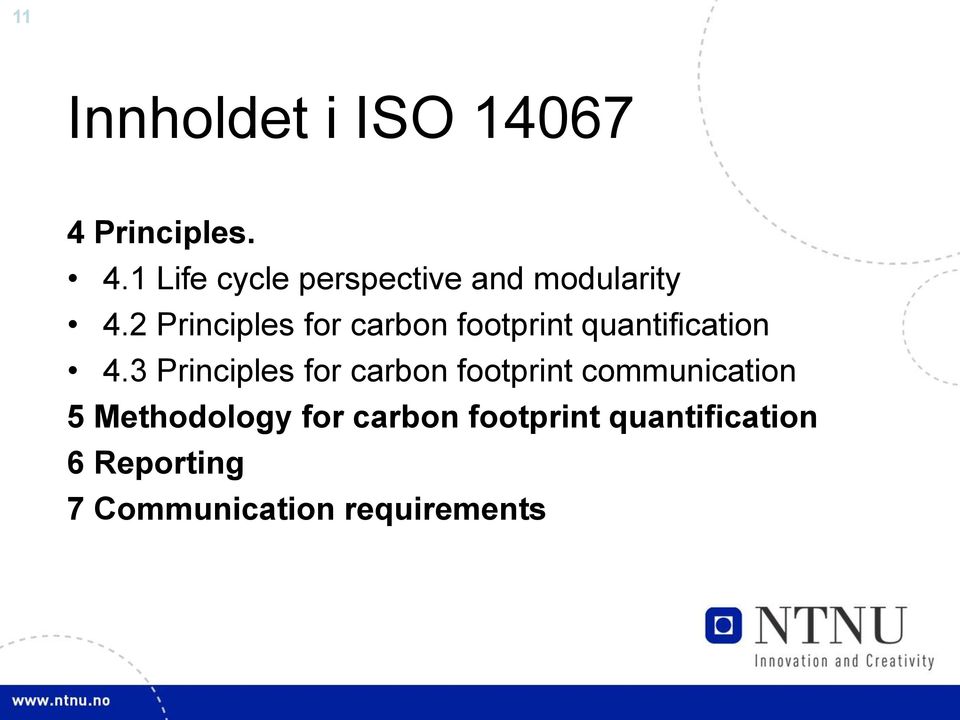 2 Principles for carbon footprint quantification 4.