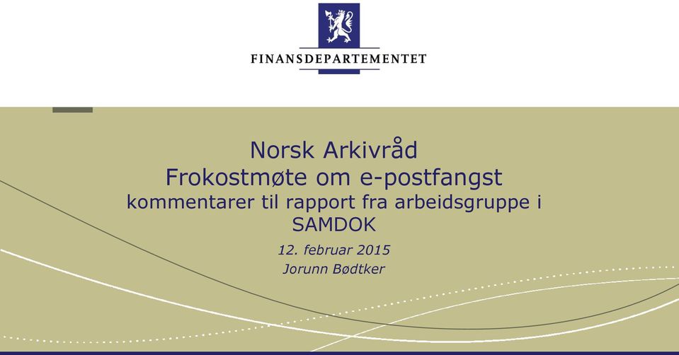 rapport fra arbeidsgruppe i