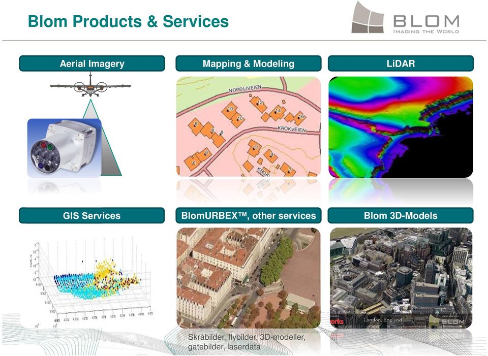 BlomURBEX, other services Blom 3D-Models