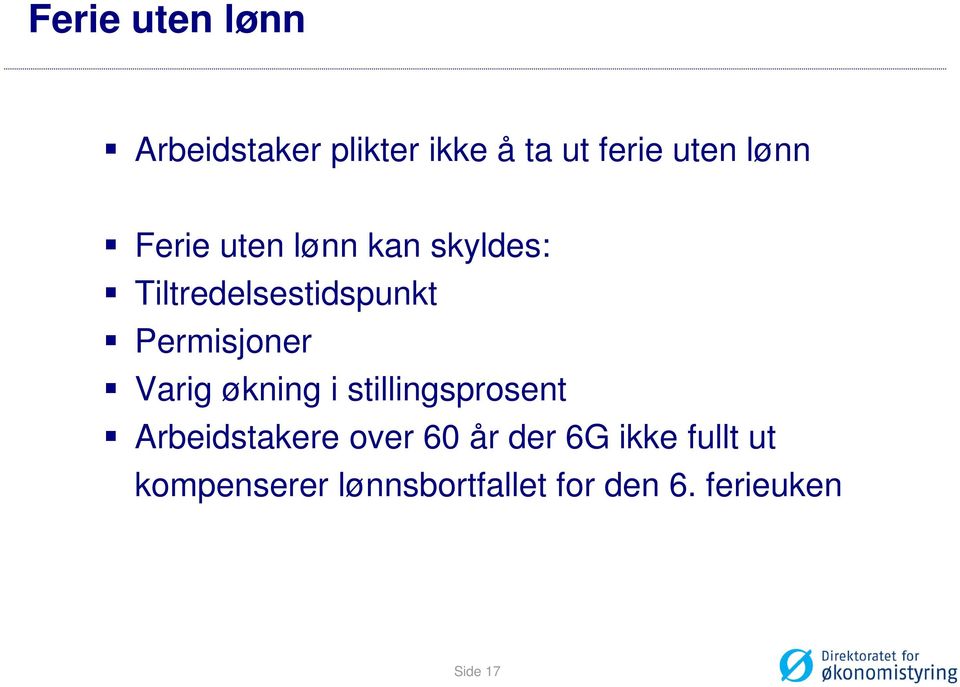 Varig økning i stillingsprosent Arbeidstakere over 60 år der 6G