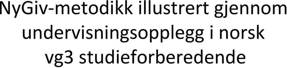 undervisningsopplegg