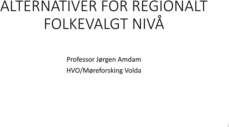 NIVÅ Professor Jørgen