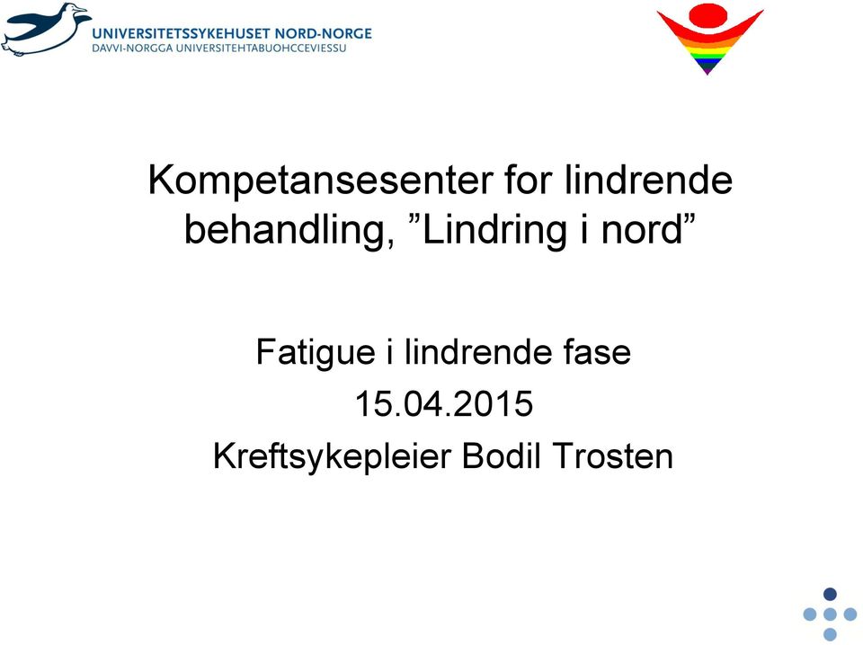 Fatigue i lindrende fase 15.04.