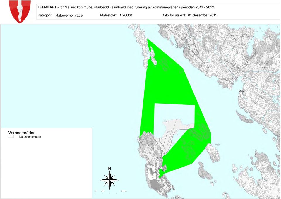 Kategori: Naturvernområde Målestokk: 1:20000 Dato for