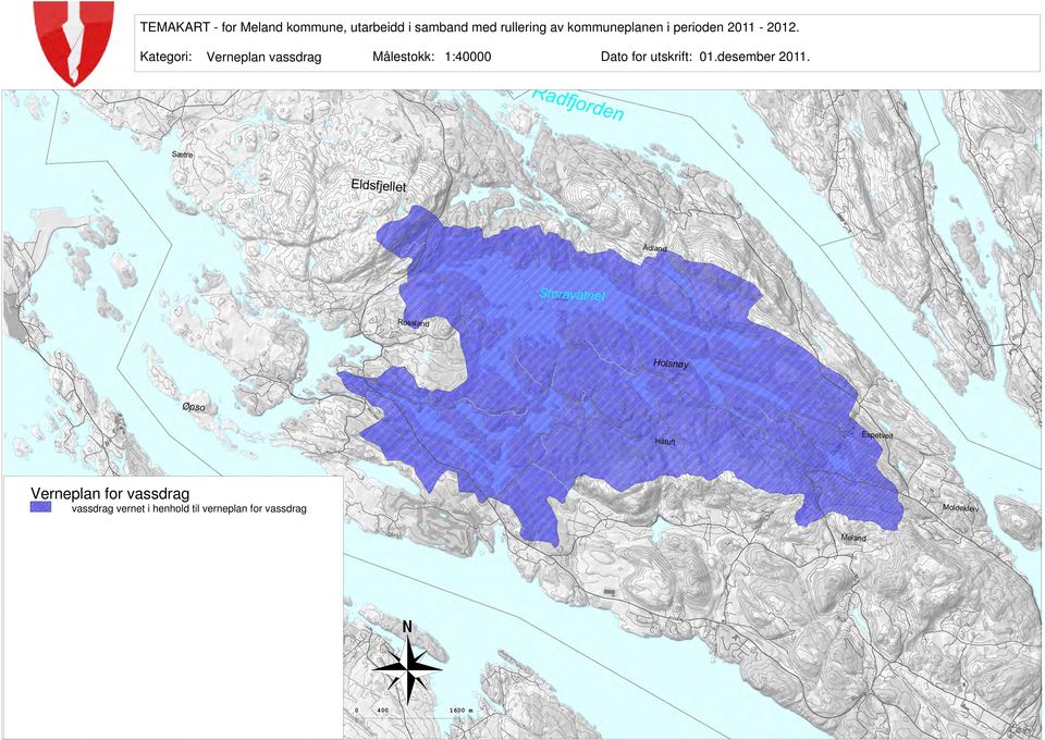 Kategori: Verneplan vassdrag Målestokk: 1:40000 Dato for utskrift: 01.