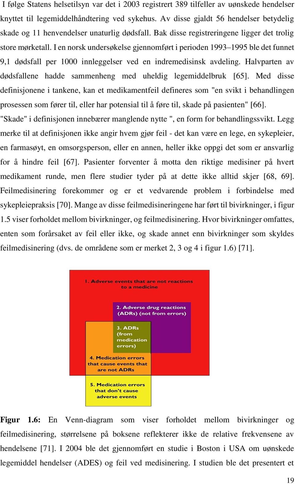 I en norsk undersøkelse gjennomført i perioden 993 995 ble det funnet 9, dødsfall per 000 innleggelser ved en indremedisinsk avdeling.